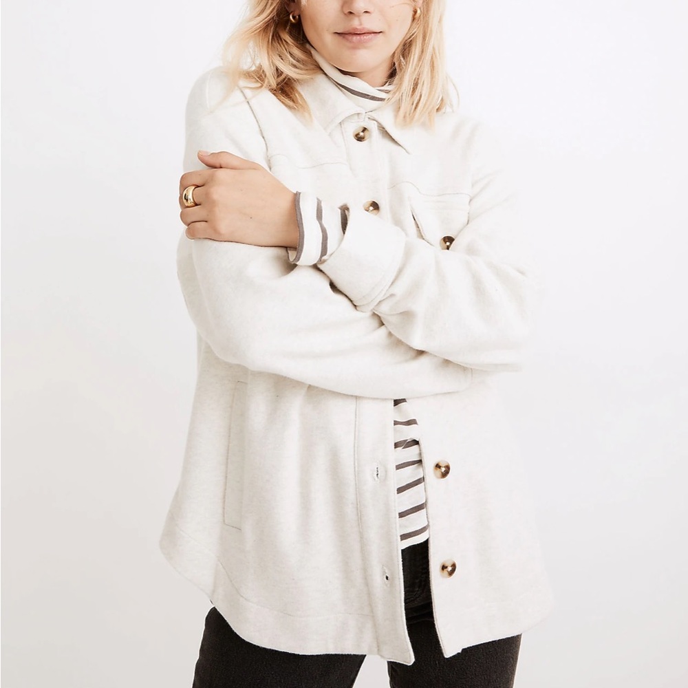 Madewell Brushed Knit Shirt-Jacket. Small.